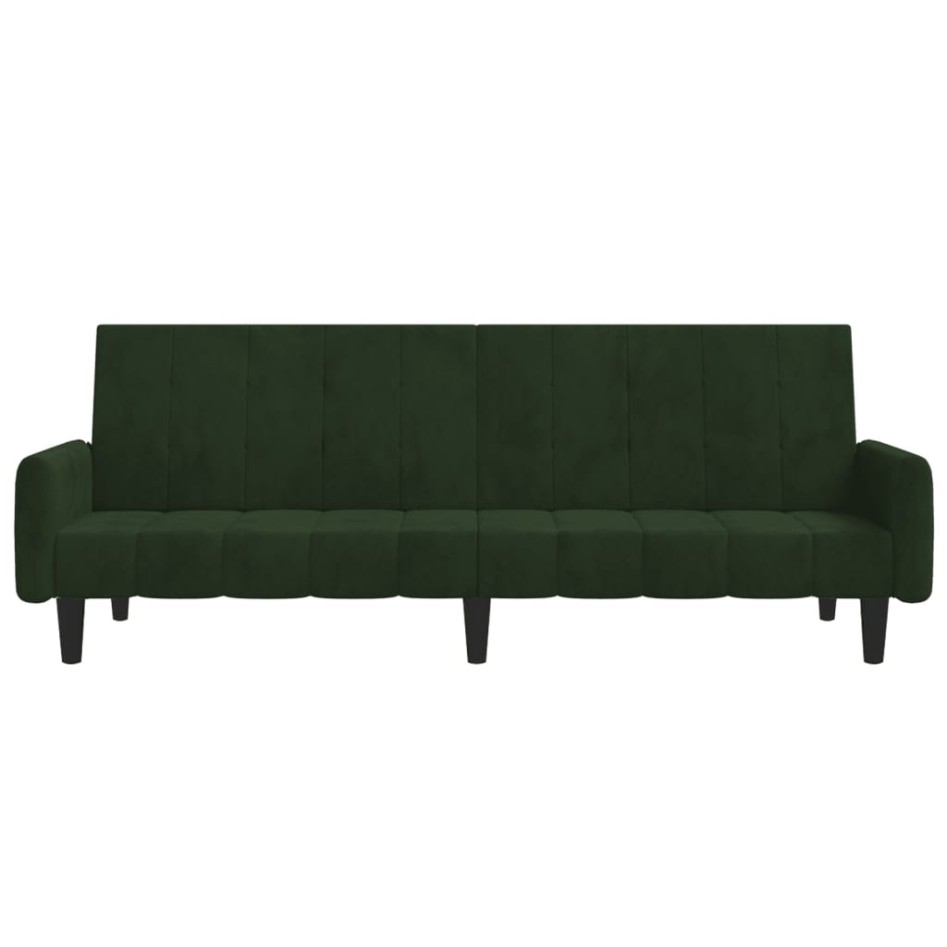 Sofá cama de 2 plazas terciopelo verde