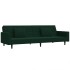 Sofá cama de 2 plazas con dos almohadas terciopelo verde