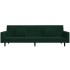 Sofá cama de 2 plazas con dos almohadas terciopelo verde