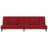 Sofá cama de 2 plazas con dos almohadas terciopelo rojo