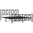 Estructura de cama cabecero y estribo metal negro 150x200
