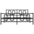 Estructura de cama cabecero y estribo metal negro 150x200