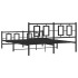 Estructura de cama cabecero y estribo metal negro 150x200