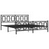 Estructura de cama cabecero y estribo metal negro 180x200