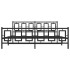Estructura de cama cabecero y estribo metal negro 180x200