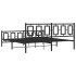Estructura de cama cabecero y estribo metal negro 180x200