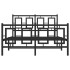 Estructura de cama con cabecero y pie metal negro 120x190