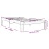 Estructura de cama madera maciza pino marrón cera 100x200