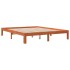 Estructura de cama madera maciza pino marrón cera 180x200