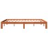 Estructura de cama madera maciza pino marrón cera 180x200