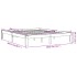Estructura de cama madera maciza pino marrón cera 180x200
