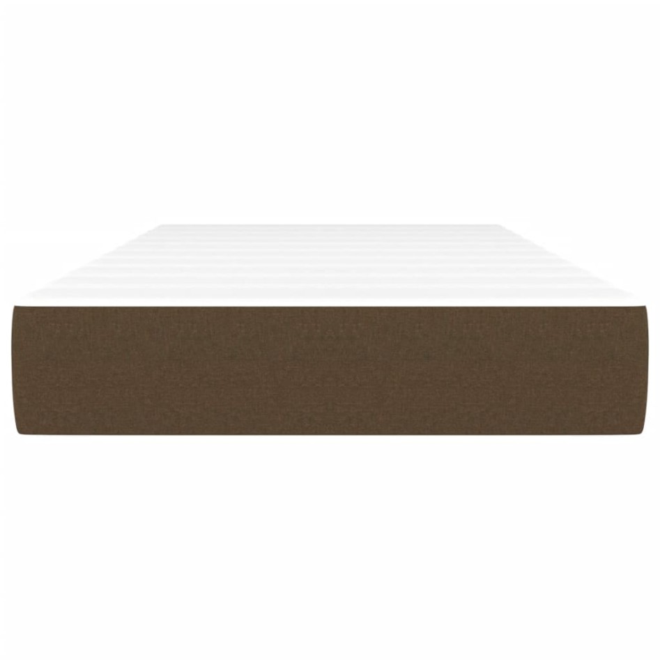 Colchón de muelles ensacados tela marrón oscuro 120x190x20