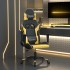 Silla gaming de masaje cuero sintético negro y