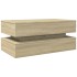 Mesa de centro con luces LED roble Sonoma 90x50x40