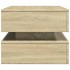 Mesa de centro con luces LED roble Sonoma 90x50x40