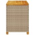 Caja de almacenaje jardín madera acacia ratán beige