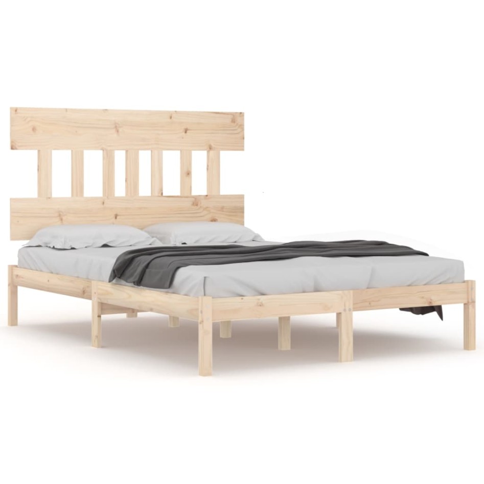 Estructura de cama madera maciza 120x190