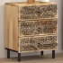 Mesita de noche madera maciza de mango 50x33x60