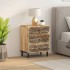 Mesita de noche madera maciza de mango 50x33x60