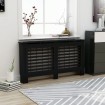 Cubierta para radiador MDF negro 152x19x81,5 cm