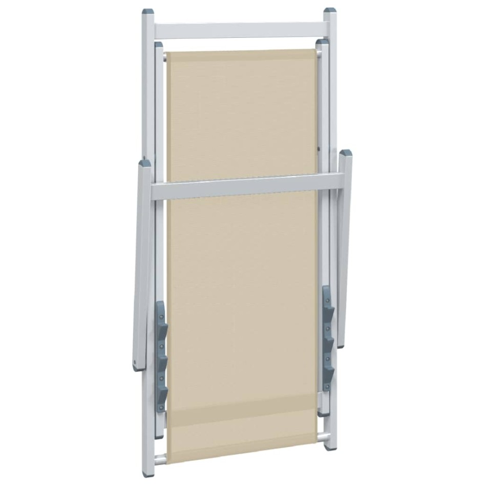 Sillas de playa plegables 2 unidades aluminio y textilene