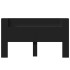 Cabecero de cama con LED negro 180x16,5x103,5