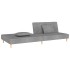 Sofá cama de 2 plazas con dos almohadas tela gris