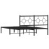 Estructura de cama con cabecero metal negro 140x190