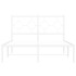 Estructura de cama de metal con cabecero blanca 120x190