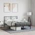 Estructura de cama con cabecero metal negro 120x200