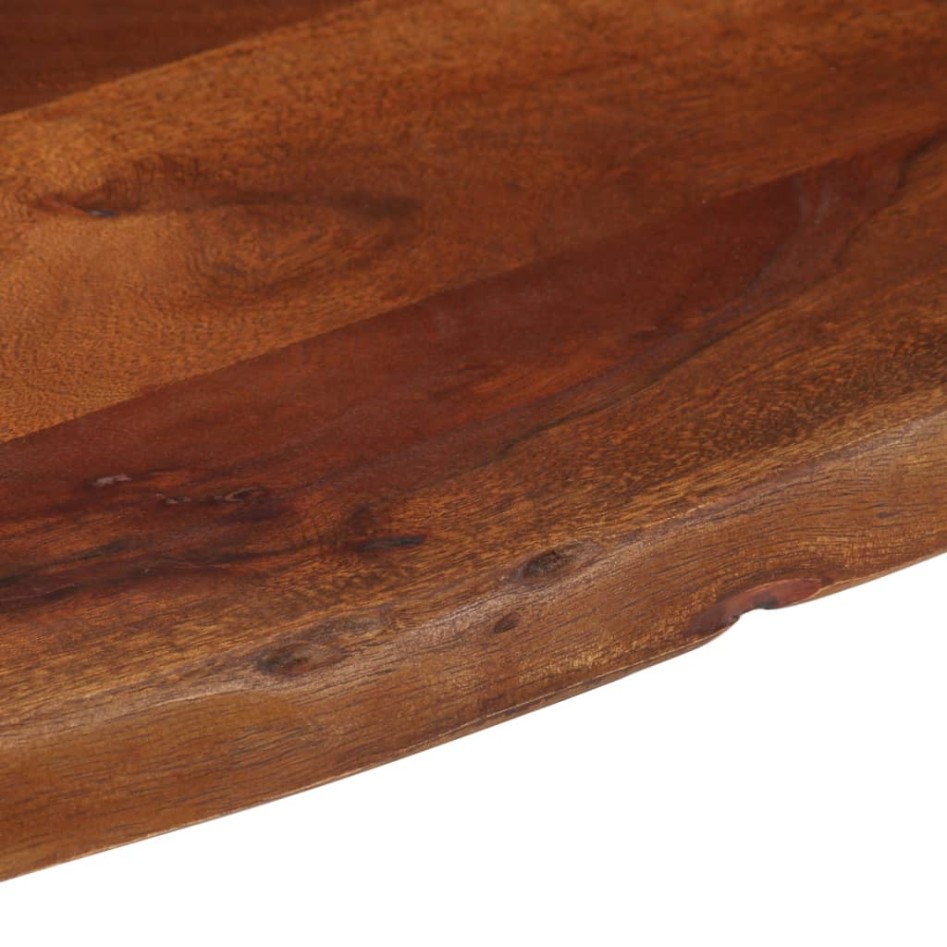 Mesa de centro madera maciza de acacia marrón miel 110x55x40