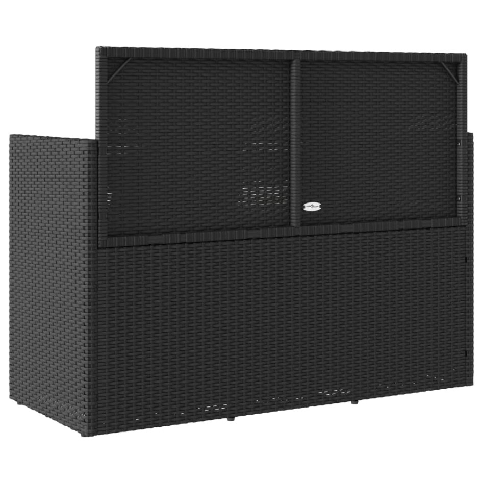 Banco de jardín con cojines ratán sintético