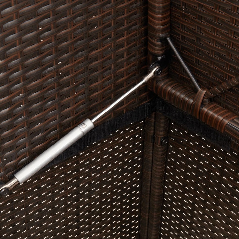 Banco de jardín con cojines ratán sintético