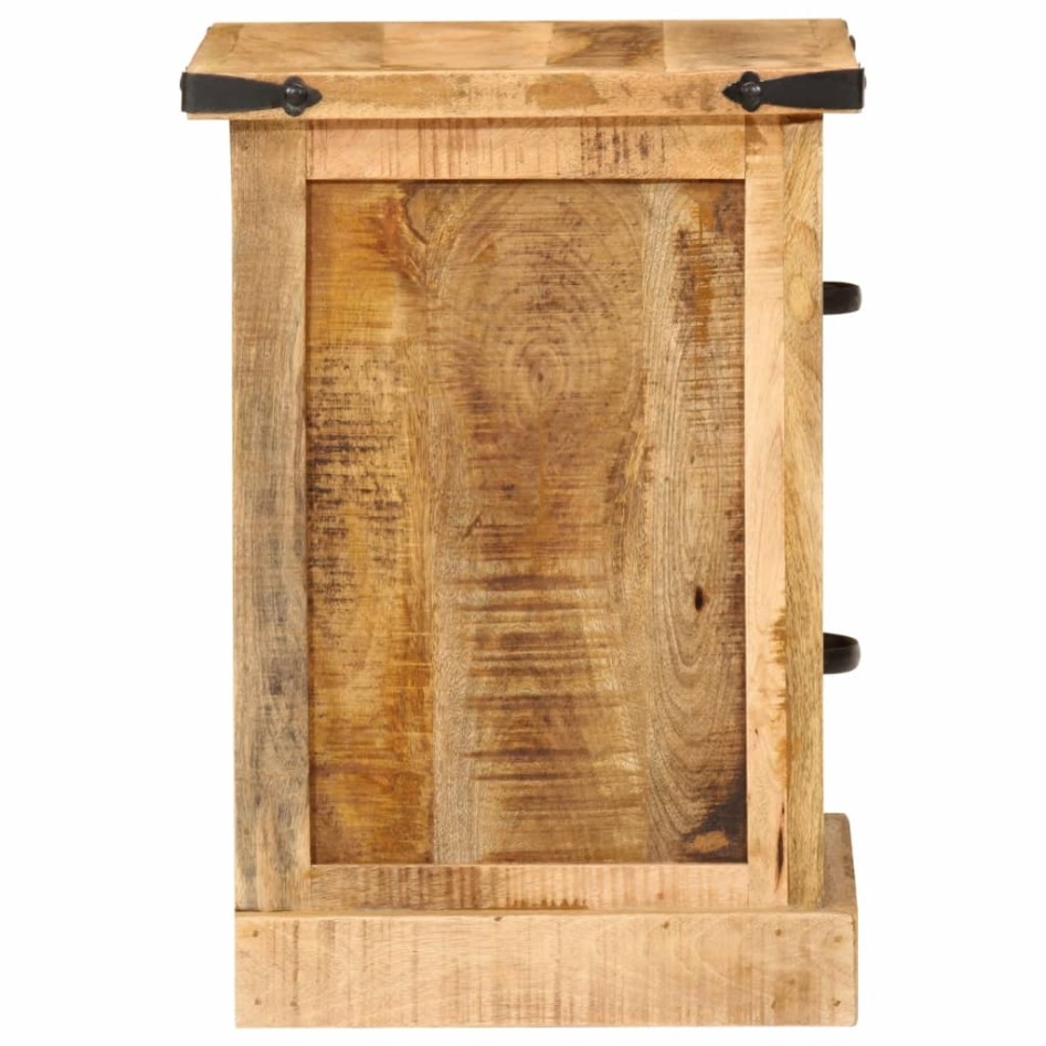 Mesita de noche madera maciza de mango 40x35x50