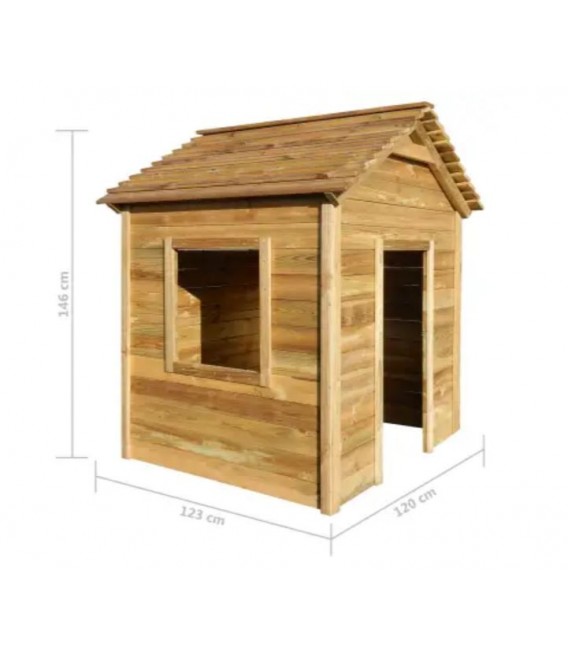 Casa de juegos de jardín de madera de pino,Modelo Canis