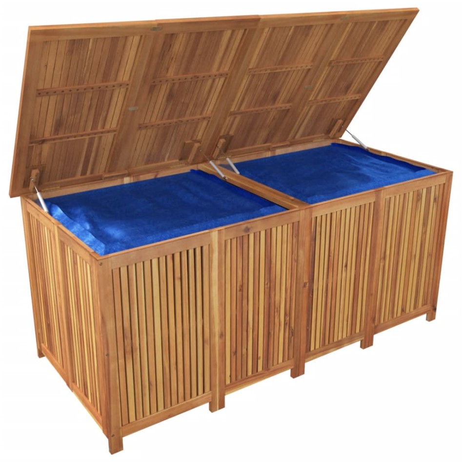 Caja de almacenaje de jardín madera maciza acacia 175x80x75