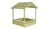 Casa de juegos de jardín con cajón de arena madera de pino, Modelo Ares
