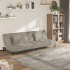 Sofá cama de 2 plazas con dos almohadas terciopelo gris