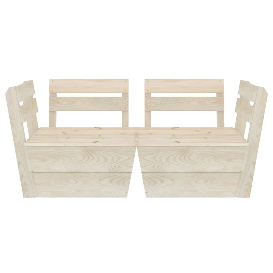 Sofá de palets de jardín 2 plazas madera de abeto