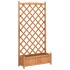Jardinera con enrejado de madera maciza de abeto