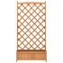 Jardinera con enrejado de madera maciza de abeto