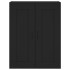 Aparador alto madera contrachapada negro 69,5x34x180