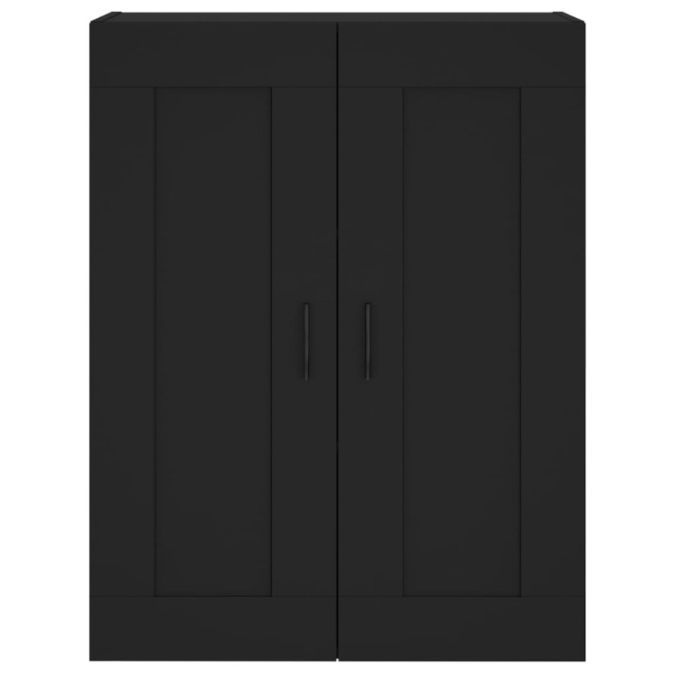 Aparador alto madera contrachapada negro 69,5x34x180