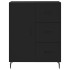 Aparador alto madera contrachapada negro 69,5x34x180