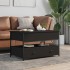 Mesa de centro madera de ingeniería y metal negro 85x50x50