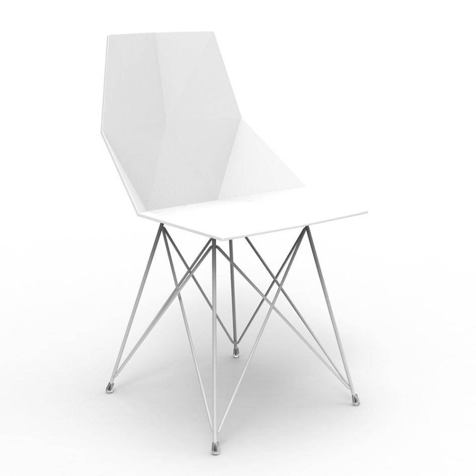 Silla de diseño, modelo Faz base inox