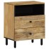 Mesita de noche madera maciza de mango 50x33x60
