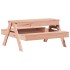 Mesa de pícnic con arenero de niños madera maciza