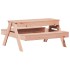 Mesa de pícnic con arenero de niños madera maciza