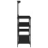 Estantería de cocina madera ingeniería metal negro 90x40x132